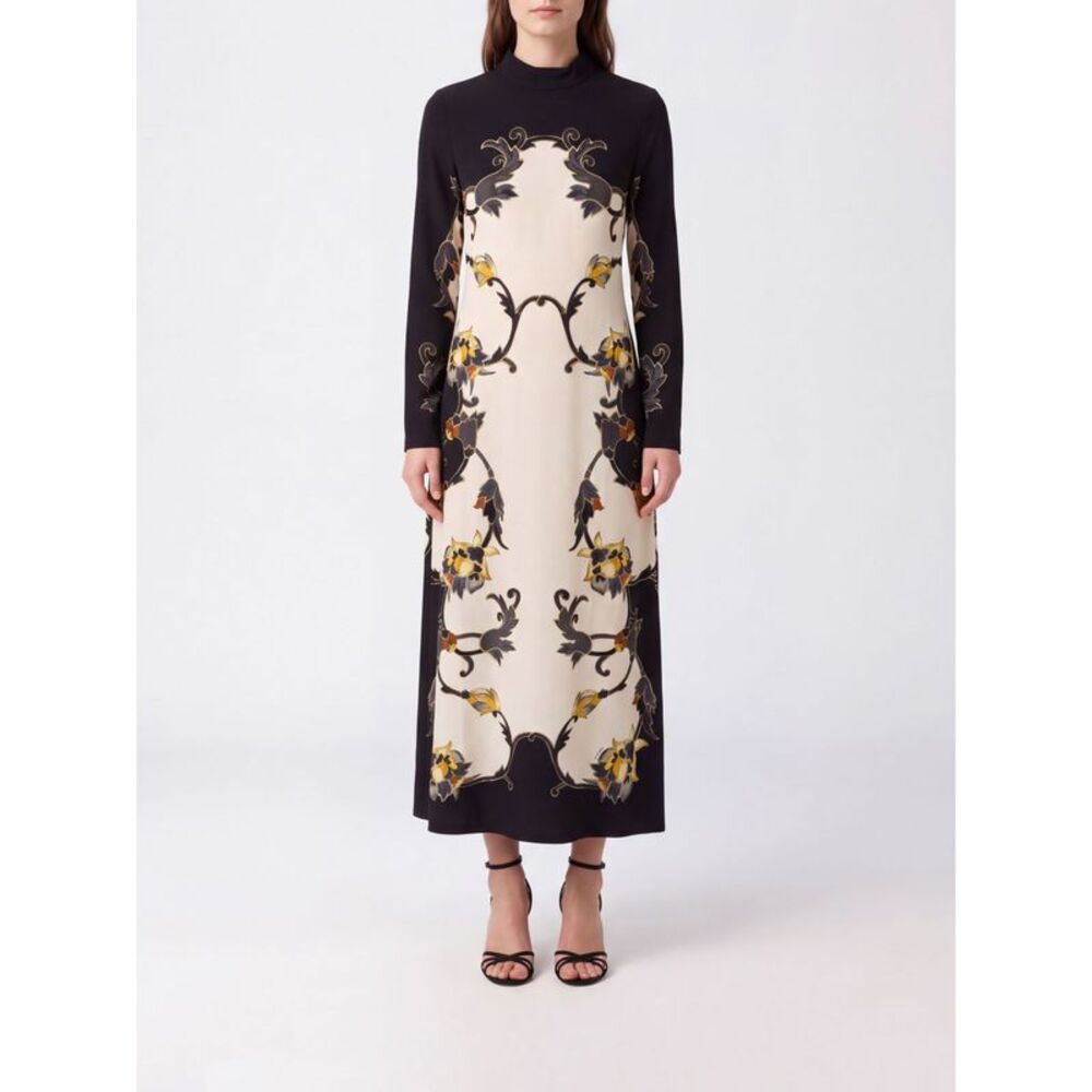 La Doublej Women Halle Long-Sleeved Ethnic Print Midi Sheath Dress La Doublej